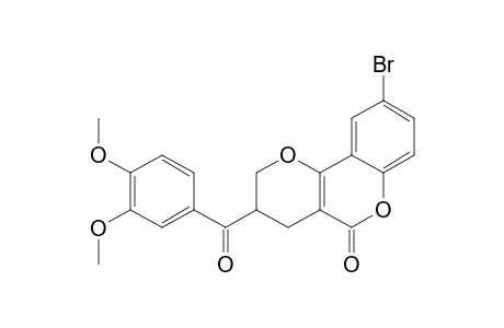 3-(3,4-DIMETHOXYBENZOYL)-9-BROMO-3,4-DIHYDRO-2H,5H-1-BENZOPYRANO-[4,3-B]-PYRAN-5-ONE