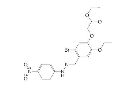 ethyl (5-bromo-2-ethoxy-4-{(E)-[(4-nitrophenyl)hydrazono]methyl}phenoxy)acetate