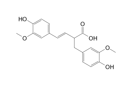 (E)-4-(3-methoxy-4-oxidanyl-phenyl)-2-[(3-methoxy-4-oxidanyl-phenyl)methyl]but-3-enoic acid