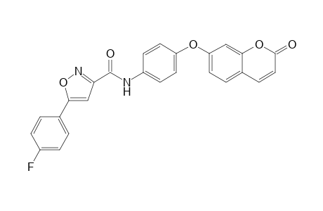 5-(4-Fluorophenyl)-N-{4-[(2-oxo-2H-1-benzopyran-7-yl)oxy]phenyl}-1,2-oxazole-3-carboxamide