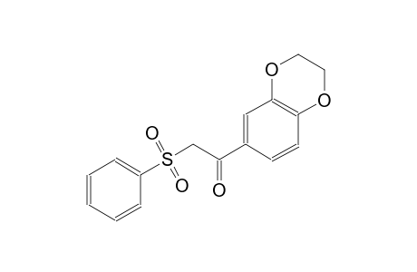 ethanone, 1-(2,3-dihydro-1,4-benzodioxin-6-yl)-2-(phenylsulfonyl)-
