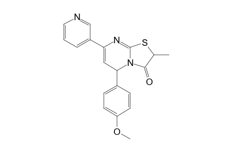 7-(Pyridin-3'-yl)-5-(p-methoxyphenyl)-2,3-dihydro-5H-2-methylthiazolo[3,2-a]pyrimidine-3-one
