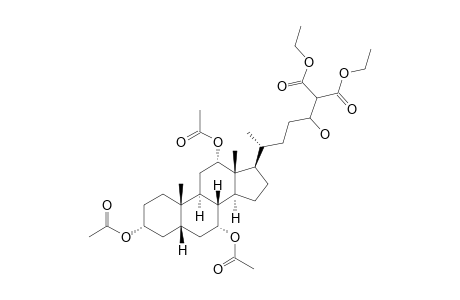 DIETHYL-3-ALPHA,7-ALPHA,12-ALPHA-TRIACETOXY-24-HYDROXY-5-BETA-CHOLESTANE-26,27-DIOATE;(EPIMER-#1)