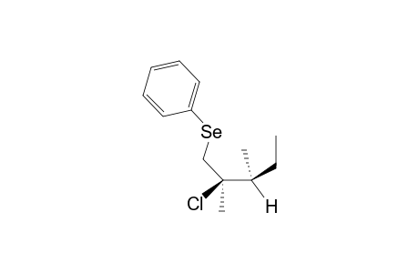 ERYTHRO-1-BENZENESELENYL-2-CHLORO-2,3-DIMETHYL-PENTANE