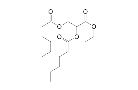 3-Ethoxy-3-oxopropane-1,2-diyl dihexanoate