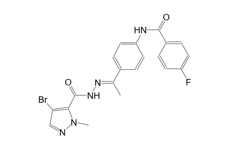 N-(4-{(1E)-N-[(4-bromo-1-methyl-1H-pyrazol-5-yl)carbonyl]ethanehydrazonoyl}phenyl)-4-fluorobenzamide