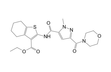 ethyl 2-({[1-methyl-3-(4-morpholinylcarbonyl)-1H-pyrazol-5-yl]carbonyl}amino)-4,5,6,7-tetrahydro-1-benzothiophene-3-carboxylate