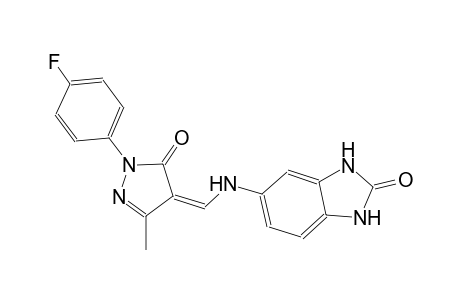 5-({(Z)-[1-(4-fluorophenyl)-3-methyl-5-oxo-1,5-dihydro-4H-pyrazol-4-ylidene]methyl}amino)-1,3-dihydro-2H-benzimidazol-2-one