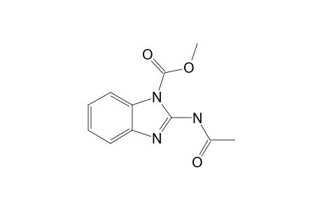 2-acetamidobenzimidazole-1-carboxylic acid methyl ester