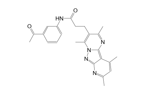 pyrido[2',3':3,4]pyrazolo[1,5-a]pyrimidine-3-propanamide, N-(3-acetylphenyl)-2,4,8,10-tetramethyl-