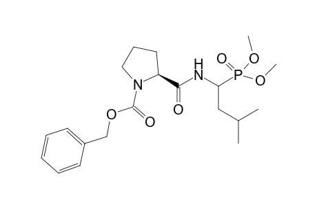 (2S)-2-[(1-dimethoxyphosphoryl-3-methyl-butyl)carbamoyl]pyrrolidine-1-carboxylic acid benzyl ester