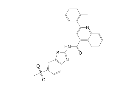 2-(2-methylphenyl)-N-[6-(methylsulfonyl)-1,3-benzothiazol-2-yl]-4-quinolinecarboxamide