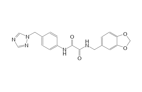 ethanediamide, N~1~-(1,3-benzodioxol-5-ylmethyl)-N~2~-[4-(1H-1,2,4-triazol-1-ylmethyl)phenyl]-