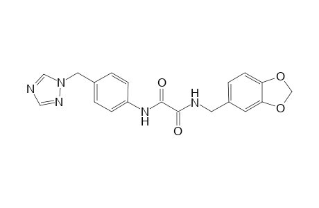 ethanediamide, N~1~-(1,3-benzodioxol-5-ylmethyl)-N~2~-[4-(1H-1,2,4-triazol-1-ylmethyl)phenyl]-