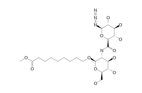 8-METHOXYCARBONYLOCTYL-2-DEOXY-2-(1-DEOXY-1-AZIDO-BETA-D-GLUCOHEXOPYRANOSYLURONAMIDE)-BETA-D-GLUCOPYRANOSIDE