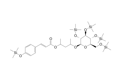 .beta.-D-Glucopyranoside, 3-[[(2E)-3-(4-hydroxyphenyl)-1-oxo-2-propen-1-yl]oxy]-1-methylbutyl, 5tms derivative