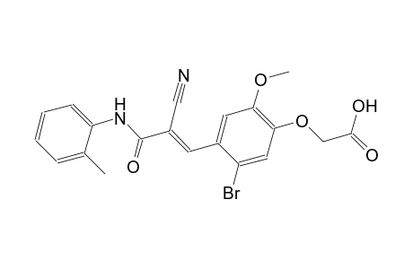 {5-bromo-4-[(1E)-2-cyano-3-oxo-3-(2-toluidino)-1-propenyl]-2-methoxyphenoxy}acetic acid