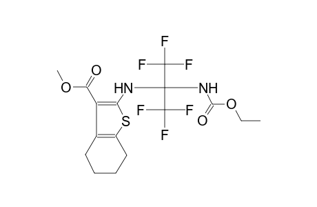 methyl 2-{[1-[(ethoxycarbonyl)amino]-2,2,2-trifluoro-1-(trifluoromethyl)ethyl]amino}-4,5,6,7-tetrahydro-1-benzothiophene-3-carboxylate