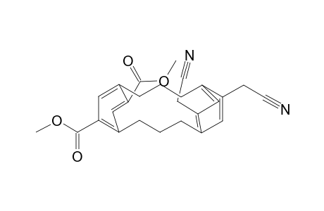 Tricyclo[10.2.2.2(5,8)]octadeca-5,7,12,14,15,17-hexaene-6,17-dicarboxylic acid, 13,15-bis(cyanomethyl)-, dimethyl ester, stereoisomer
