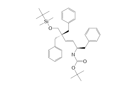 (S)-1,4,4-TRIBENZYL-N-(TERT.-BUTOXYCARBONYL)-5-[(TERTERT.-BUTOXYCARBONYL)-AMINO]-(E)-3-PENTENYLAMINE