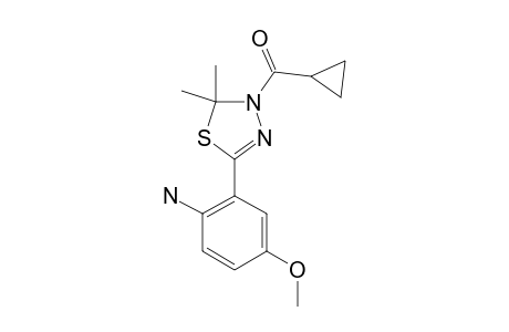 3-CYCLOPROPYLCARBONYL-5-(2-AMINO-5-METHOXYPHENYL)-2,2-DIMETHYL-2,3-DIHYDRO-1,3,4-THIADIAZOLE