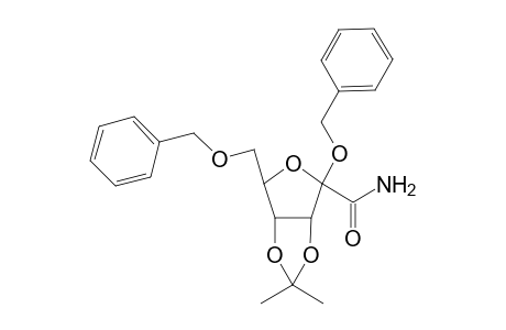 Benzyl 5-O-benzyl-1-carbbamoyl-1-dehydro-2,3-isopropylidene-.beta.,D-ribofuranoside