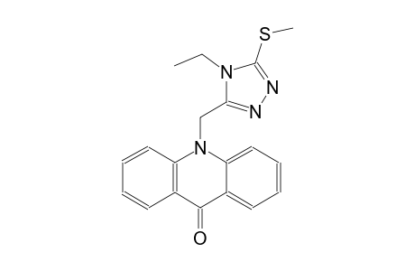 10-{[4-ethyl-5-(methylsulfanyl)-4H-1,2,4-triazol-3-yl]methyl}-9(10H)-acridinone