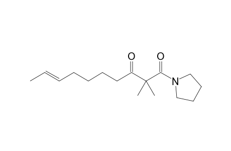 (E)-2,2-dimethyl-1-(1-pyrrolidinyl)-8-decene-1,3-dione
