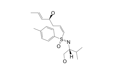 (-)-[RS,1Z,5E,N(1S),4S]-N-[1-(HYDROXYMETHYL)-2-METHYLPROPYL]-1-(4-METHYLPHENYLSULFONIMIDOYL)-1,5-HEPTADIENE-4-OL