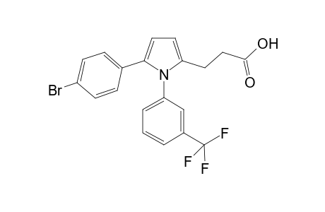 3-[5-(4-bromophenyl)-1-[3-(trifluoromethyl)phenyl]-2-pyrrolyl]propanoic acid