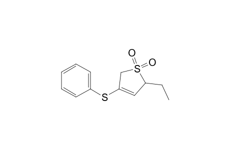 Thiophene, 2-ethyl-2,5-dihydro-4-(phenylthio)-, 1,1-dioxide