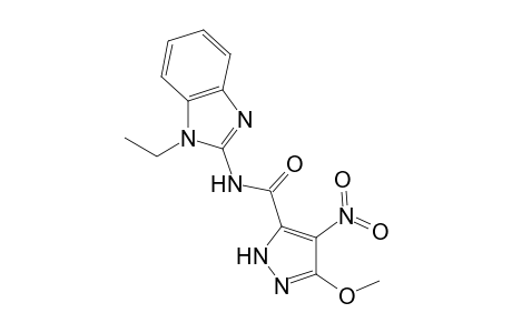 2H-Pyrazole-3-carboxamide, 5-methoxy-4-nitro-N-(1-ethyl-1H-benzoimidazol-2-yl)-