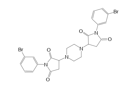 1-(3-bromophenyl)-3-{4-[1-(3-bromophenyl)-2,5-dioxo-3-pyrrolidinyl]-1-piperazinyl}-2,5-pyrrolidinedione