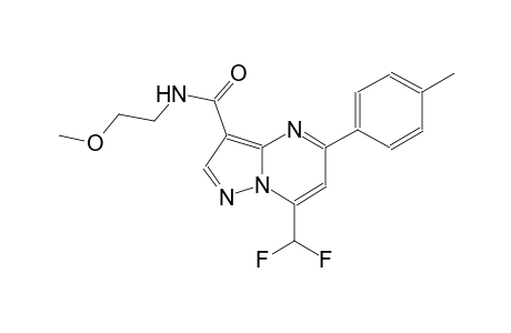 7-(difluoromethyl)-N-(2-methoxyethyl)-5-(4-methylphenyl)pyrazolo[1,5-a]pyrimidine-3-carboxamide