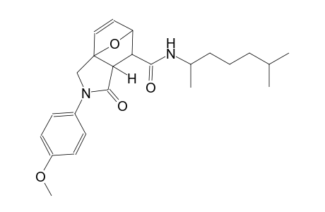 (3aS,6R,7aR)-2-(4-methoxyphenyl)-N-(6-methylheptan-2-yl)-1-oxo-1,2,3,6,7,7a-hexahydro-3a,6-epoxyisoindole-7-carboxamide