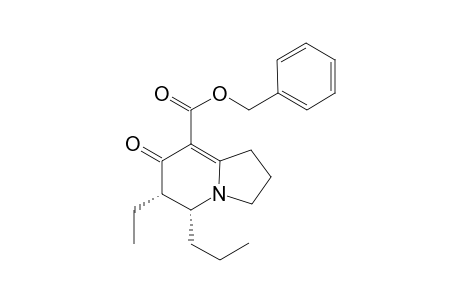 Benzyl (5R,6S)-6-ethyl-7-oxo-5-propyl-1,2,3,5,6,7-hexahydro-indolizidine-8-carboxylate