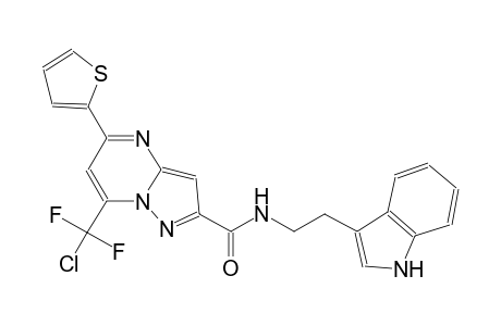 7-[chloranyl-bis(fluoranyl)methyl]-N-[2-(1H-indol-3-yl)ethyl]-5-thiophen-2-yl-pyrazolo[1,5-a]pyrimidine-2-carboxamide