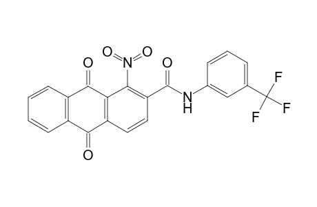 1-Nitro-9,10-bis(oxidanylidene)-N-[3-(trifluoromethyl)phenyl]anthracene-2-carboxamide
