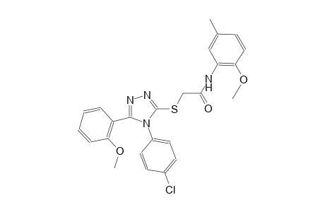 2-{[4-(4-chlorophenyl)-5-(2-methoxyphenyl)-4H-1,2,4-triazol-3-yl]sulfanyl}-N-(2-methoxy-5-methylphenyl)acetamide