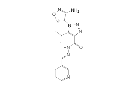 1-(4-amino-1,2,5-oxadiazol-3-yl)-5-isopropyl-N'-[(E)-3-pyridinylmethylidene]-1H-1,2,3-triazole-4-carbohydrazide