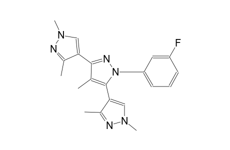 1'-(3-fluorophenyl)-1,1'',3,3'',4'-pentamethyl-1H,1'H,1''H-4,3':5',4''-terpyrazole