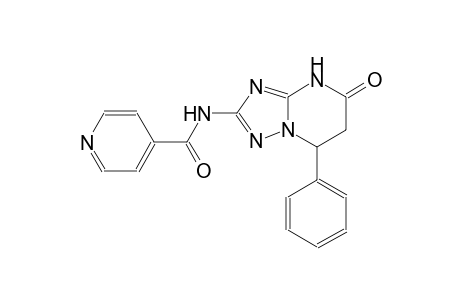 N-(5-oxo-7-phenyl-4,5,6,7-tetrahydro[1,2,4]triazolo[1,5-a]pyrimidin-2-yl)isonicotinamide