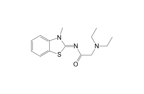 2-(diethylamino)-N-(3-methyl-2-benzothiazolinylidene)acetamide