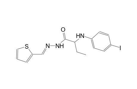 2-(4-iodoanilino)-N'-[(E)-2-thienylmethylidene]butanohydrazide