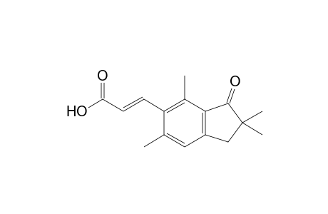 E-2,3-Dihydro-2,2,5,7-tetramethyl-1H-inden-1-one-6-propenoic acid