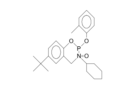 6-tert-Butyl-3-cyclohexyl-2-(2-methyl-phenoxy)-3,4-dihydro-2H-1,3,2-benzoxazaphosphorine 2-oxide