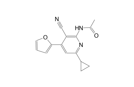 N-[3-cyano-6-cyclopropyl-4-(2-furyl)-2-pyridinyl]acetamide
