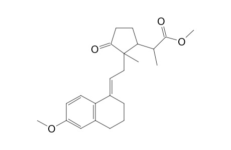 2-{2-[2-(6-methoxy-3,4-dihydro-2H-naphthalen-1-ylidene)ethyl]-2-methyl-3-oxocyclopentyl}propionic acid methyl ester