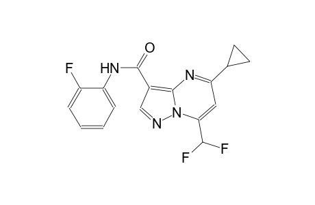 5-cyclopropyl-7-(difluoromethyl)-N-(2-fluorophenyl)pyrazolo[1,5-a]pyrimidine-3-carboxamide