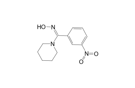 1-[(E)-(Hydroxyimino)(3-nitrophenyl)methyl]piperidine